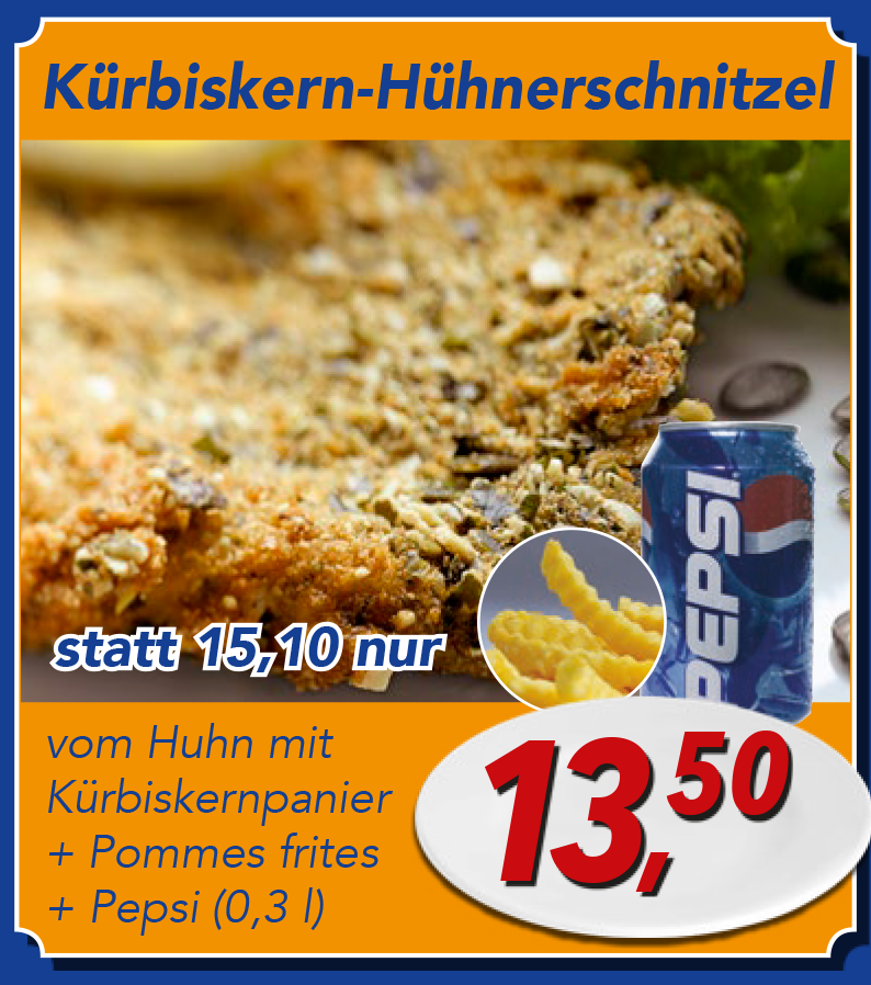 Gutschein-Aktion Kürbiskern-Hühnerschnitzel