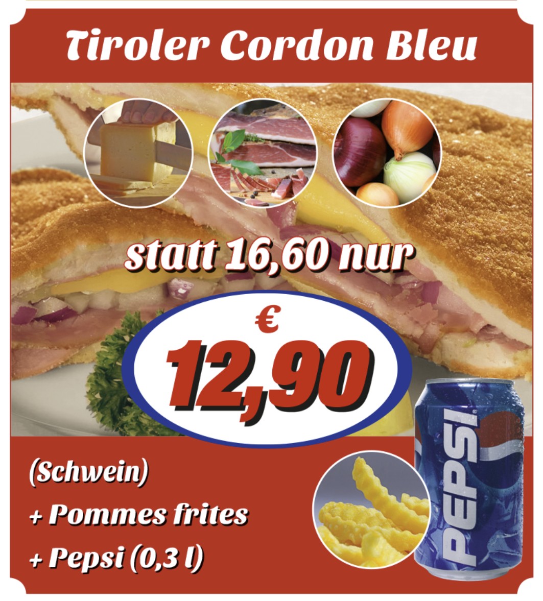 Gutschein-Aktion Tiroler Cordon Bleu