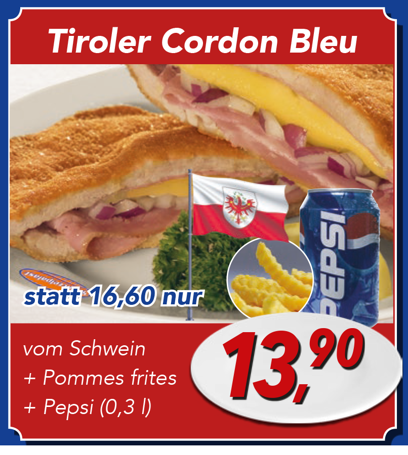 Gutschein-Aktion Tiroler Cordon Bleu (Schwein)