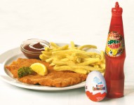 Kinder-Wiener von der Pute mit Beilage